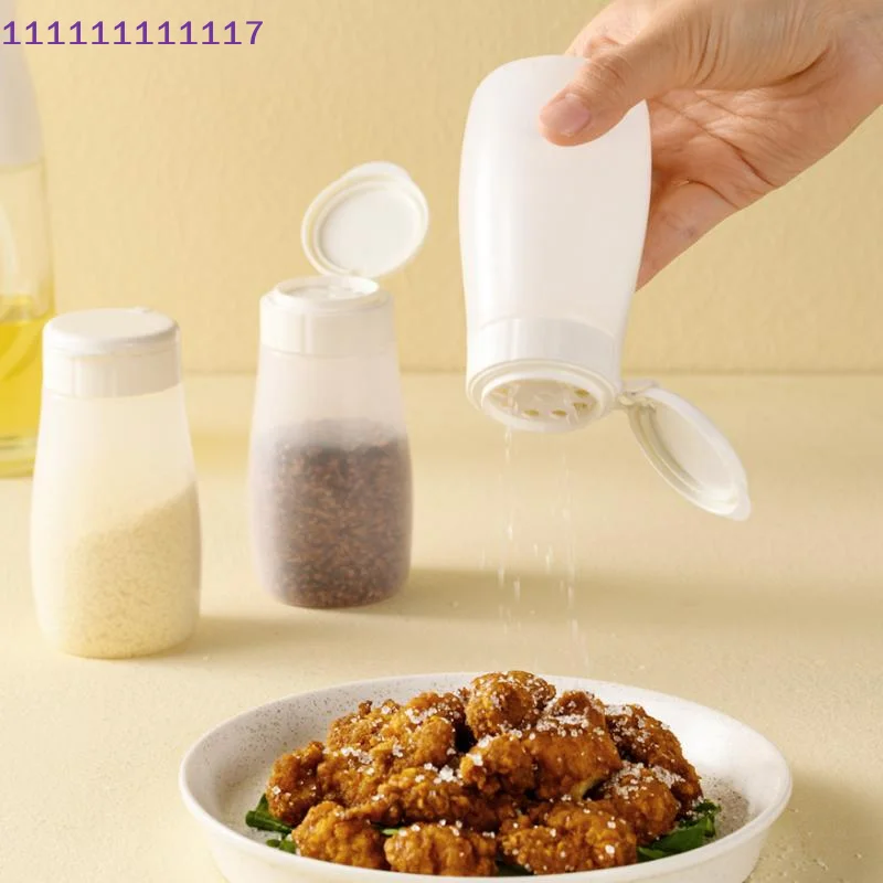 Plastic Kitchen Spice Bottle with Lid – Dustproof Mini Seasoning Jar for Salt, Pepper, and Barbecue Seasonings