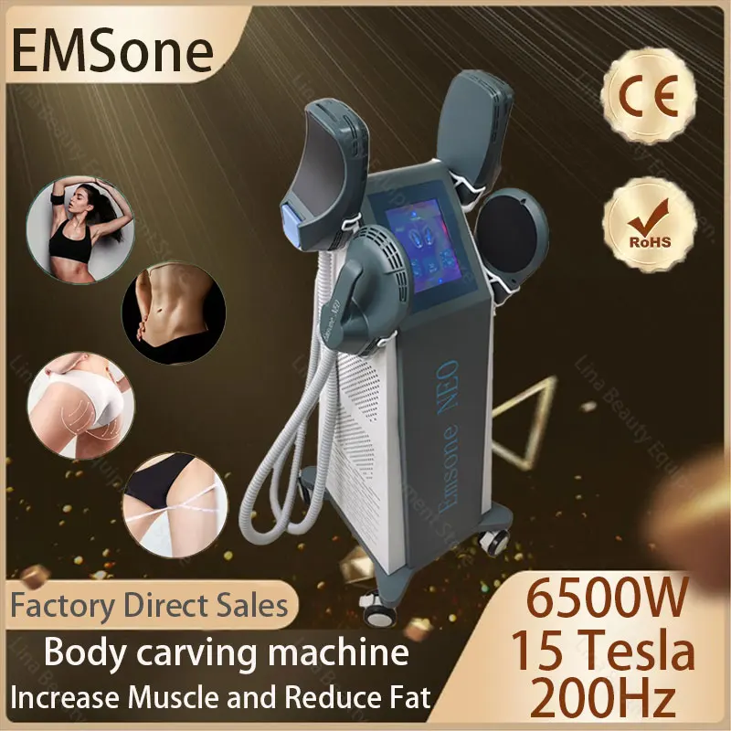 2025 EMSone NEO Fat Removal Machine 15 Tesla 200Hz RF Stimulation Muscle Growth EMS Slimming Professional Shaping