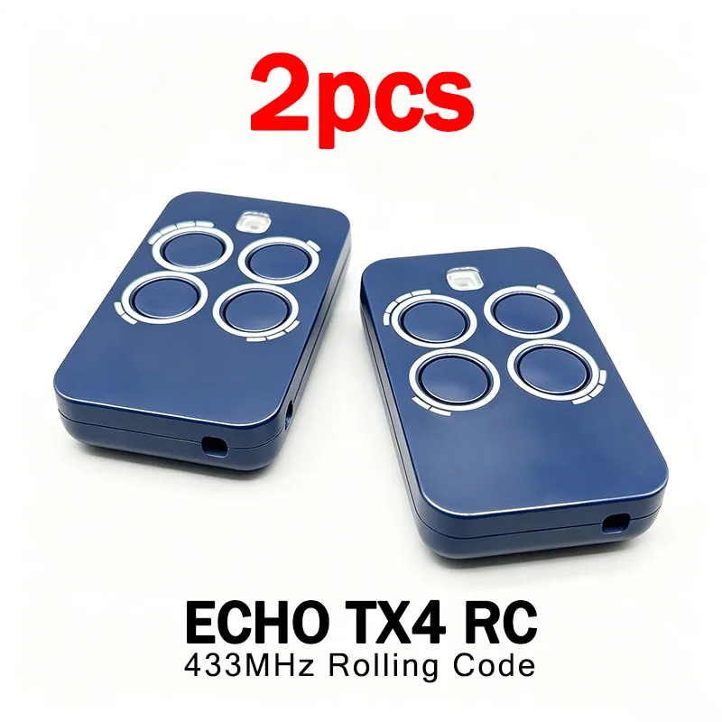 ECHO TX4 RC GENIUS Abrepuertas de garaje con control remoto compatible con BRAVO TE4433H TX4 Mando a distancia para puerta eléctrica 433MHz