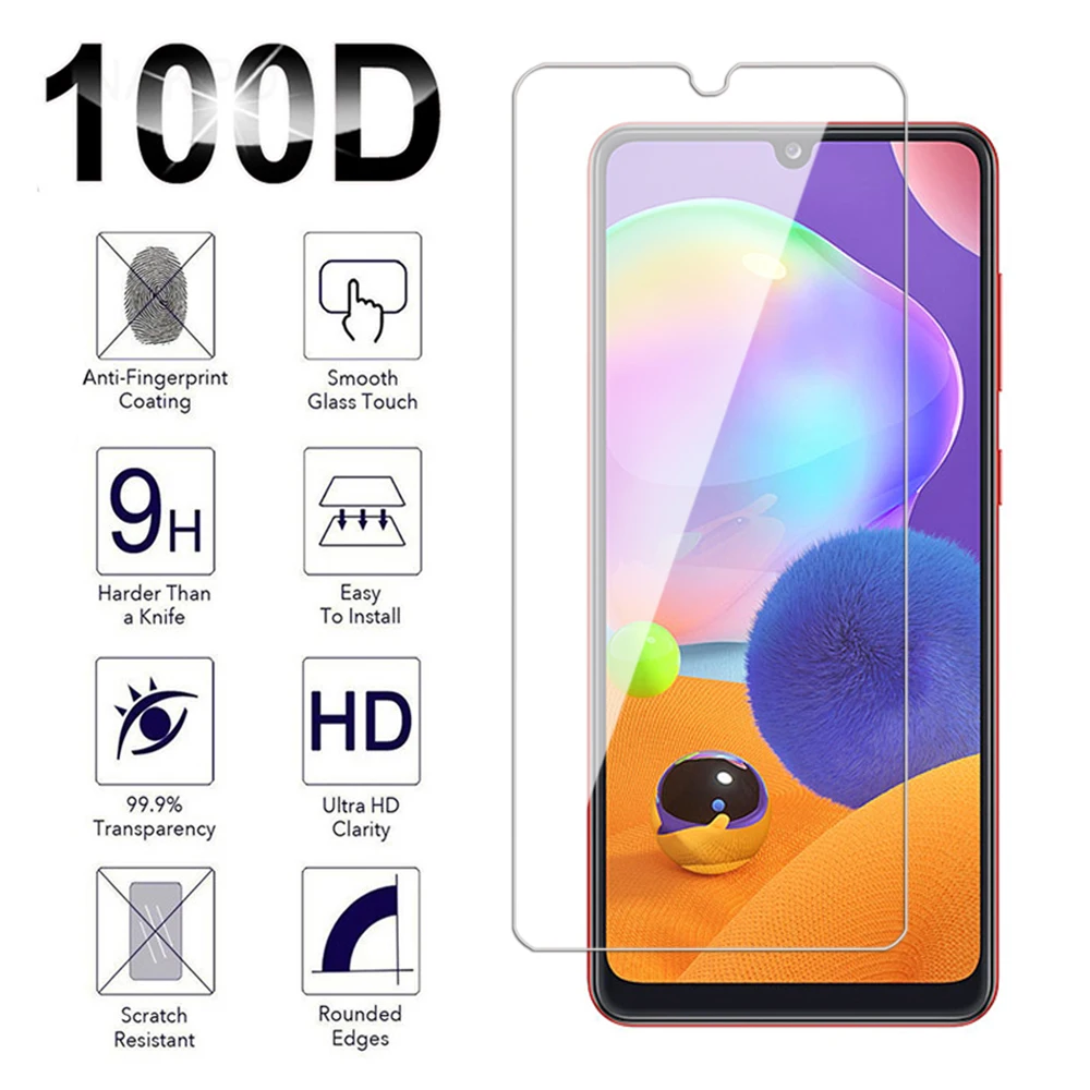 100D Tempered Glass For Samsung Galaxy A31 A32 A33 A34 A35 A21 A22 A23 A24 A25 4G5G Screen Protector For Samsung A21s glass Film