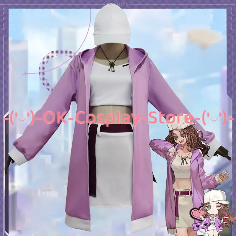 Aida Cosplay Costume Game Identity V Psychologist Cosplay Suit Coat Tupe Top Skirts Hallween Carnival Uniforms Custom Made