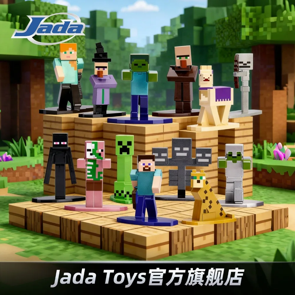 

Minecraft Nano Metalfig Diecast Mini Game Figures Blind Bag Steve Creeper Enderman Metal Model Action Figure Collectible Toys