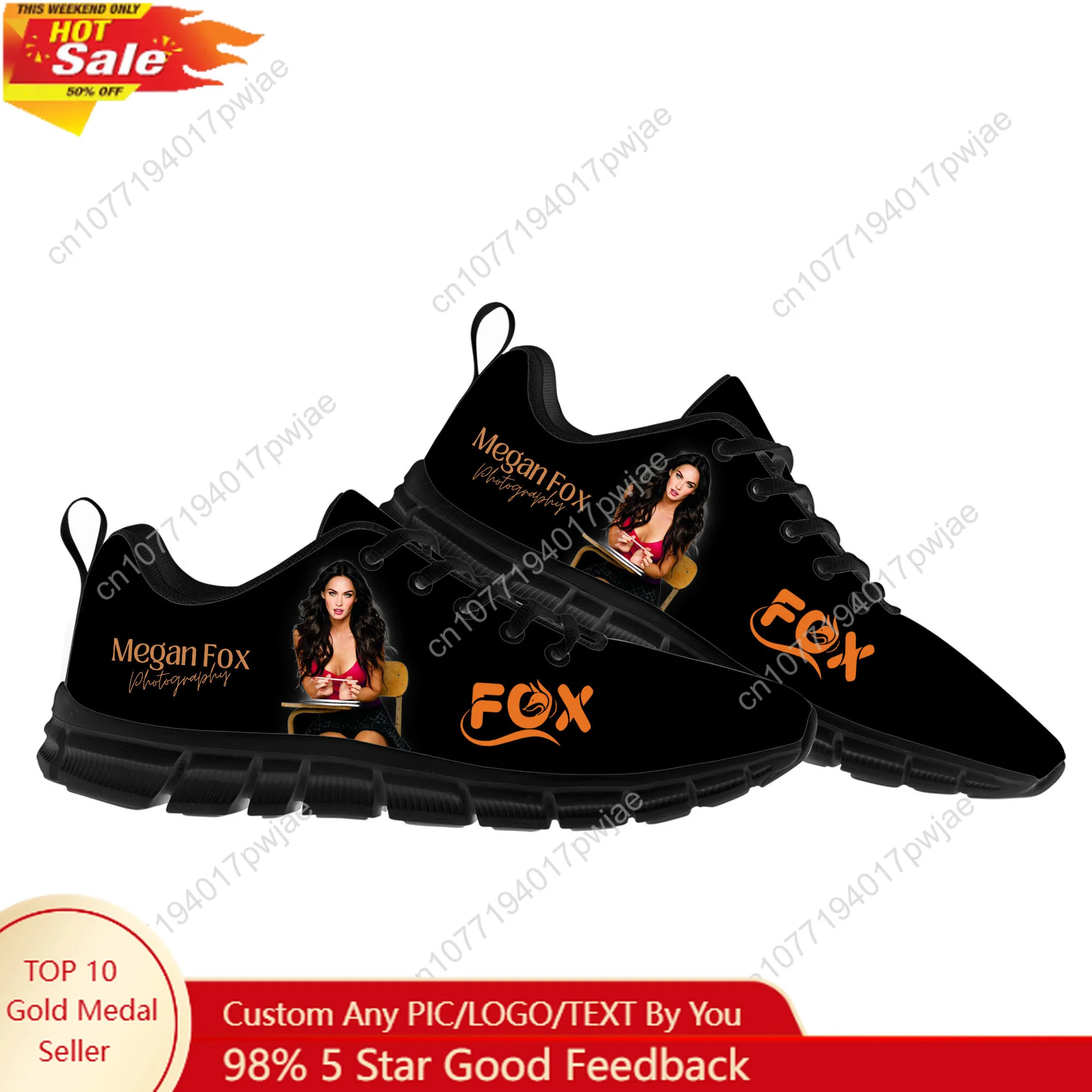 

Megan Fox Actor Singer Sports Shoes Mens Womens Sneakers Fashion Casual Hiking Lightweight Sneaker Custom Built Shoes