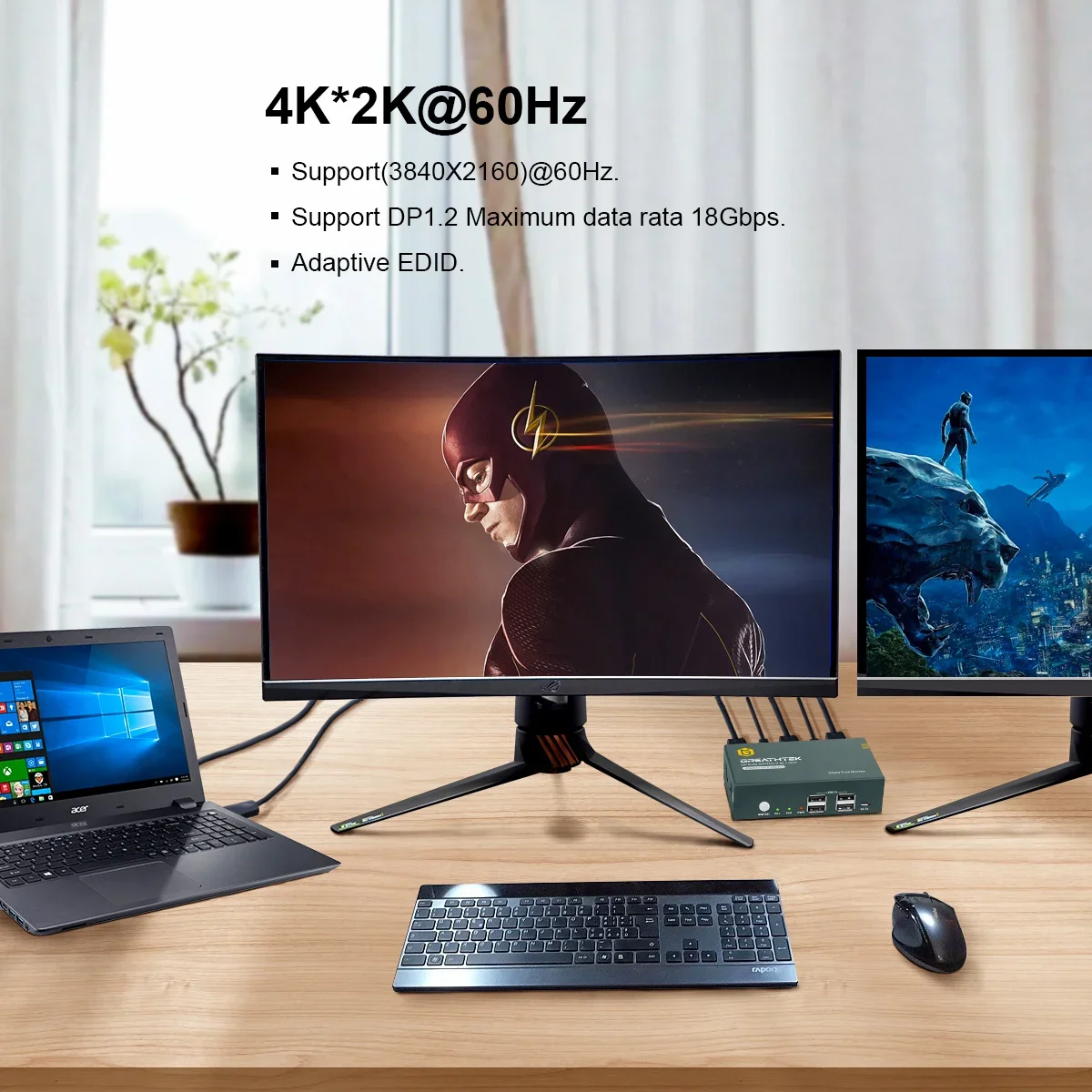 HDMI DP DVI VAG KVM 스위치 스위처, 윈도우 10 PC 2, 4, 8 인 1, 2 듀얼 아웃 키보드 마우스 프린터 공유, 4 장치 USB