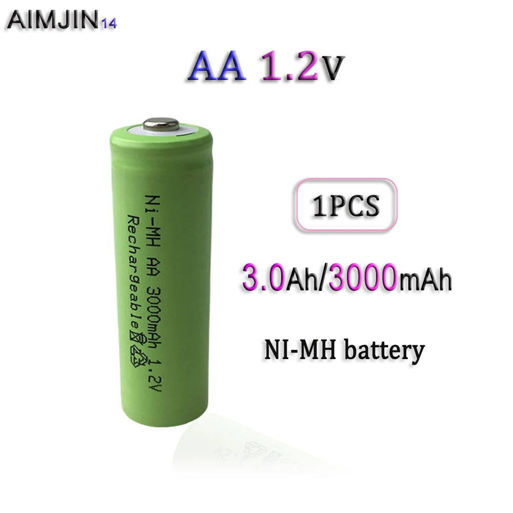 

AA 1.2V 3000mAh/3.0Ah NI-MH Rechargeable Battery Suitable For MP3 RC Toys LED Flashligh