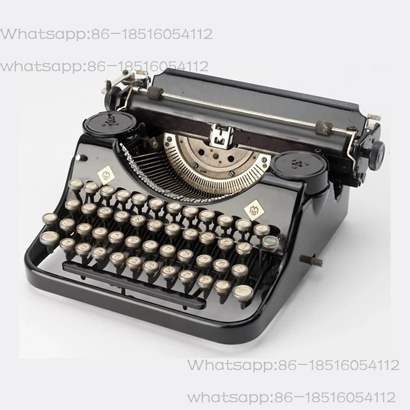 Typewriter, German mechanical, English German keyboard, normal use, antique art