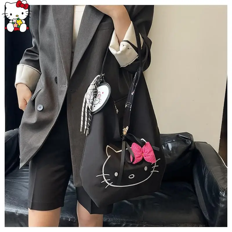 لطيف الكرتون سانريوس مرحبا كيتي حقيبة كتف ألفين وخمسين وعشرون المتاحة على كلا الجانبين حقيبة تحت الإبط ذات سعة عالية