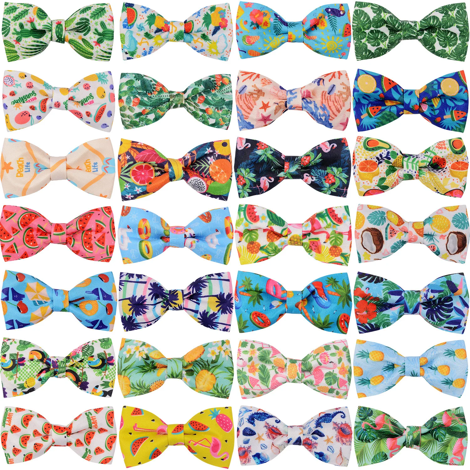 50/100pcs Summer Fruit Pet Accessories Movable Pet Dog Bow Tie Fall Dog Supplies Pet Dog Collar Accessories Dog Bowties