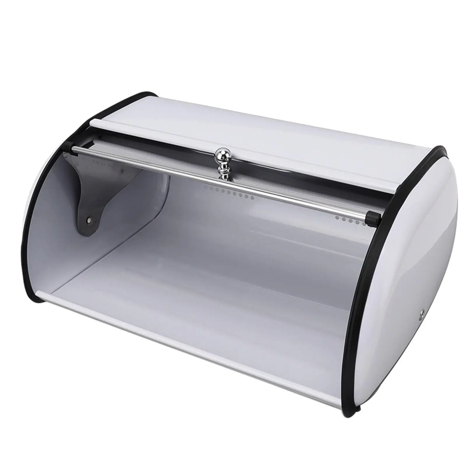 Large Capacity Iron Bread Box with Transparent Window - Multifunctional Storage Holder Keeps Bread Fresh in for kitchen