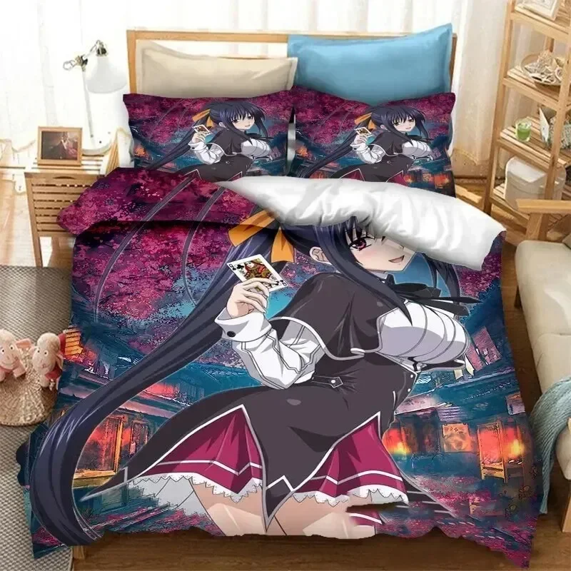 

Anime High School DxD Bedding Set Duvet Cover Bedroom Comforter Covers Single Twin King _Size Quilt Cover Home Textiles