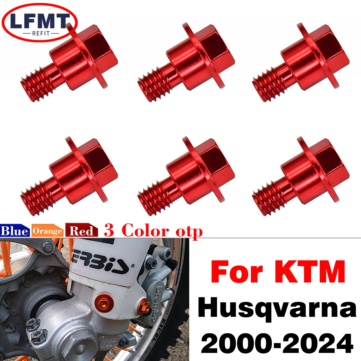 

For KTM SX SXF XC XCF EXC EXCF XCW XCFW For Husqvarna TC FC TE FE TX FX M6*12 Motocross Front Fork Guard Bolt Screw 2000-2023