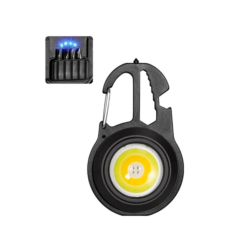 2023 Nieuwe Kleine Led Sleutelhanger Zaklampen Cob Verlichting Oplaadbare Magnetische-Zaklamp Voor Outdoor Camping Emergency-Verlichting