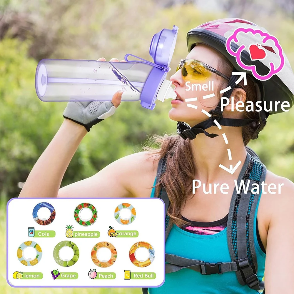 1 stücke Luft Geschmack Pods Wasser Flasche Geschmack Kappen Obst Duft Pods für Wasser Flaschen Sport Wasser Tasse Ringe Outdoor sport