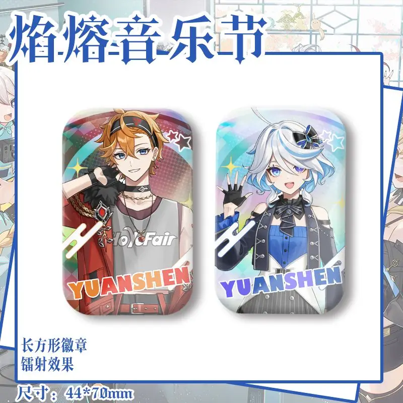 أنيمي جينشين تأثير فورينا دي فونتين الأثير لومين اياكس شارة سترة الجينز التلبيب دبوس جمع بروش حلية هدية الهالوين