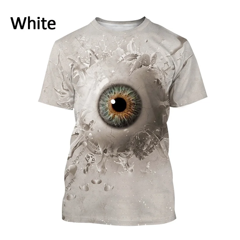 2022 New Eye 3D Printing T-Shirt Unisex Human Soul Window Cool Short Sleeve Street T-Shirt Harajuku Cool Hip Hop Top