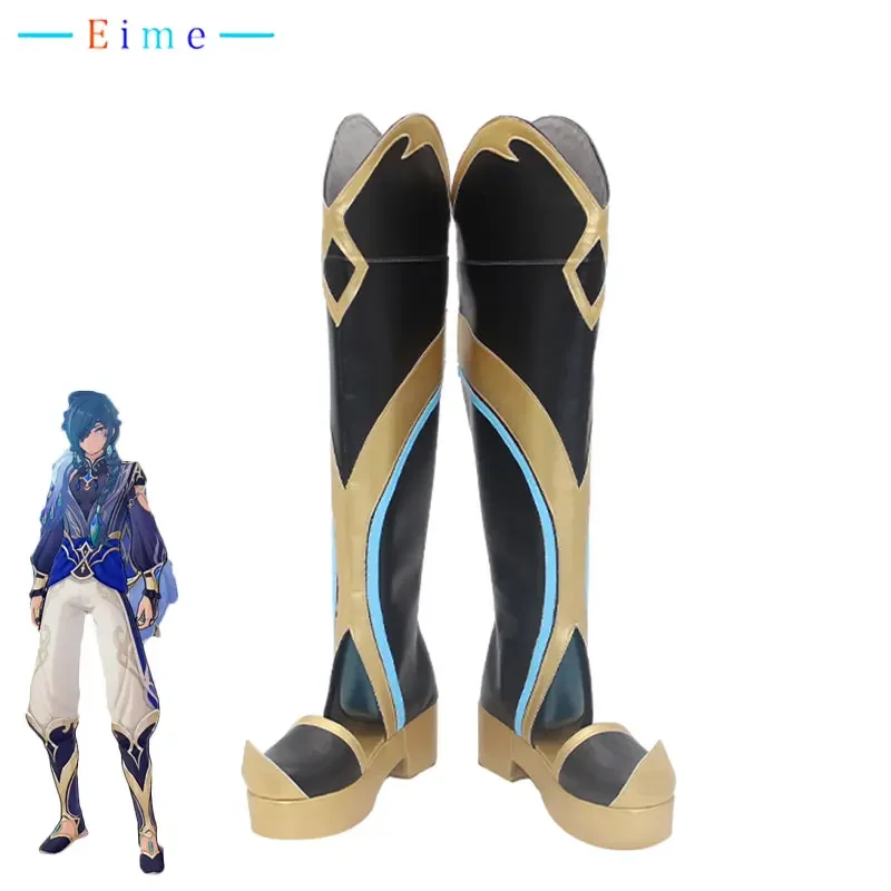 

Kaeya Cosplay Shoes Game Genshin Impact Cosplay Prop Halloween Carnival Boots Anime PU Leather Shoes Custom Made