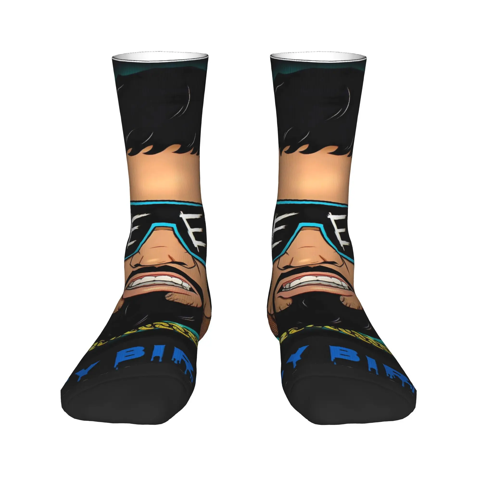 JEY YEET USO レスリングソックス プリントストッキング 滑り止め ユニセックス メンズソックス 快適な秋面白いランニングスポーツソックス