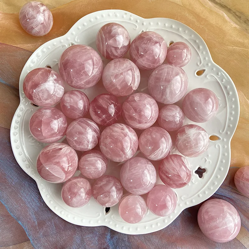 

Natural Phantom Rose Quartz Sphere, Reiki Crystal, Energy Healing Energy, Pink Stone, Home Decoration, Ore Ornament Gift
