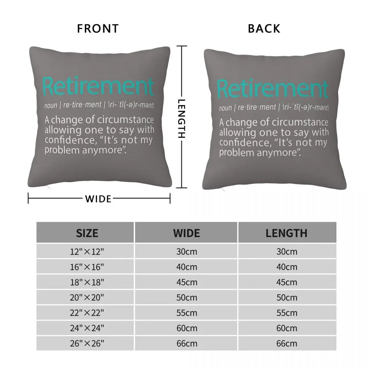 Retirement Not My Problem Anymore Square Pillowcase Polyester Linen Velvet Printed Zip Decor Pillow Case Home Cushion Cover