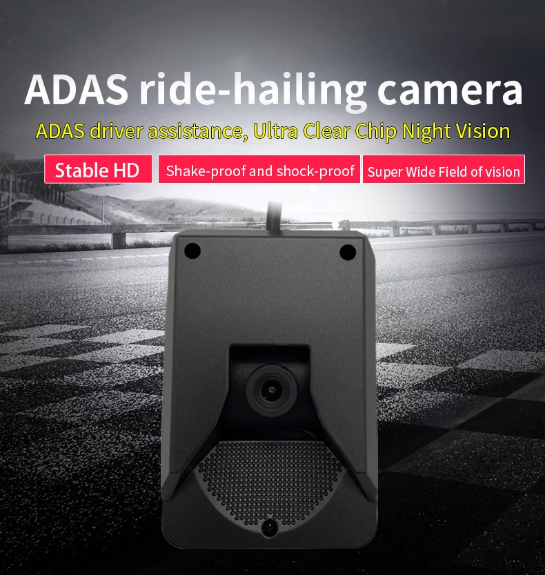 HD 1080P ADAS On-Board Dash Camera – 12V Road Warning & Lane Departure Safety System for Taxis, Trucks & Commercial Fleets image