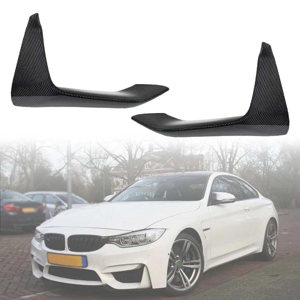 

2Pcs Carbon Fiber Front Bumper Splitter Lip Diffuser Body Kit Spoiler Guard For BMW F80 M3 F82 F83 M4 2015 2016 2017 2018 2019