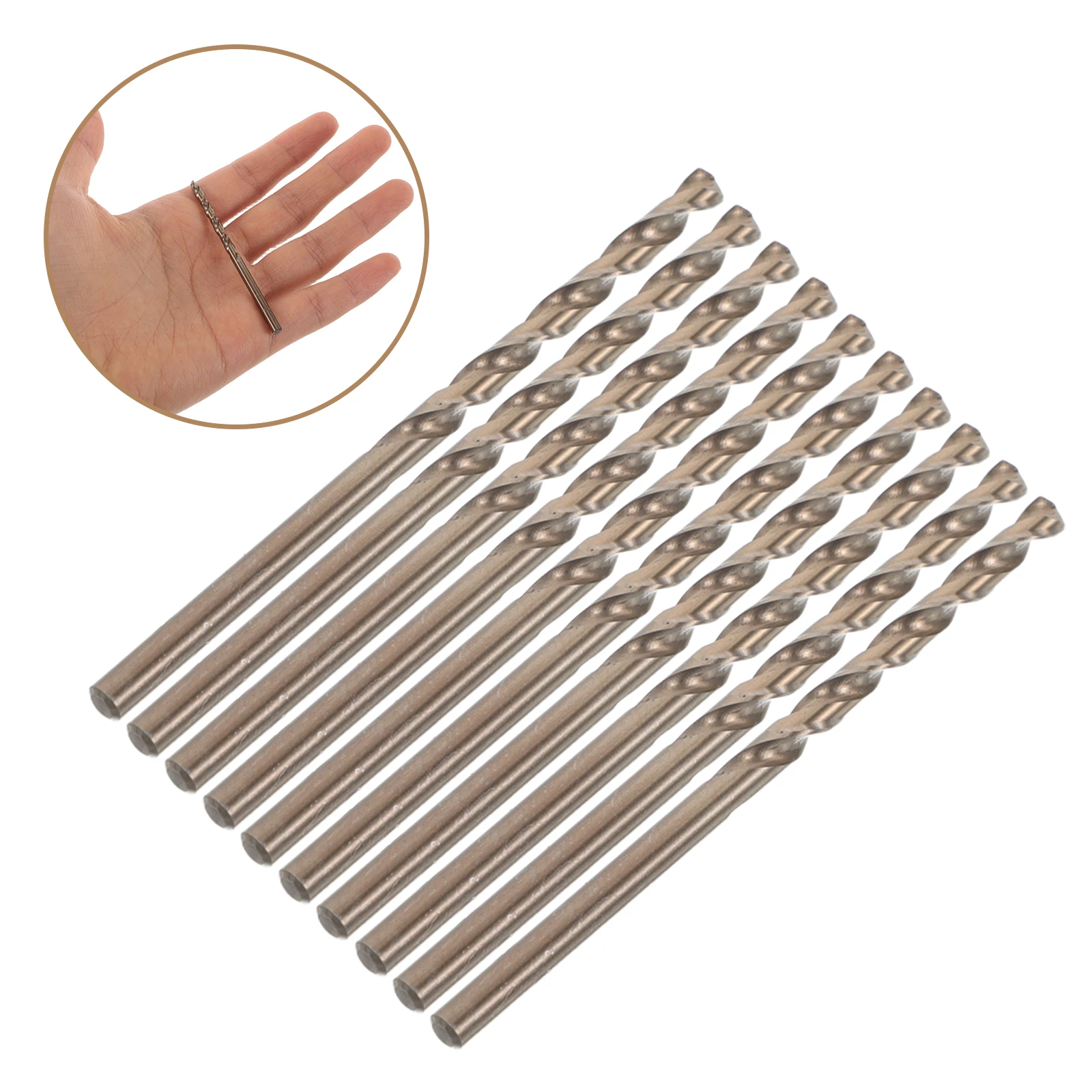 

10 Pcs 3.2mm Stainless Steel Drill Bits Straight Handle Drilling Heads For Wood Metal Porcelain Tile Impact Driver Rotary Tools