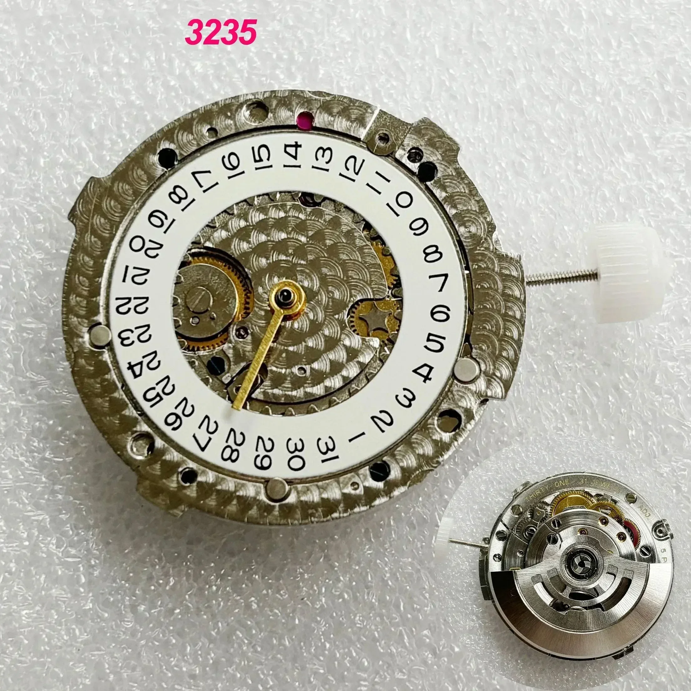 La più recente versione clone 3235 Movimento meccanico automatico Nuovissimo mod con numero di serie Molla blu Riserva di carica di 72 ore