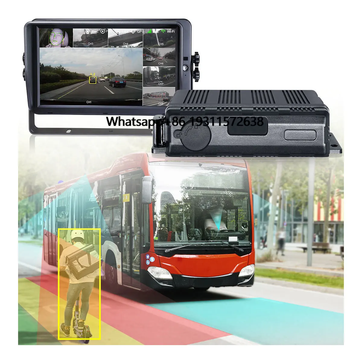 

STONKAM Mobile DVR 4G GPS Fleet Management Truck Dvr System With AI ADAS DMS BSD IP69K Passenger Counting 1080P API