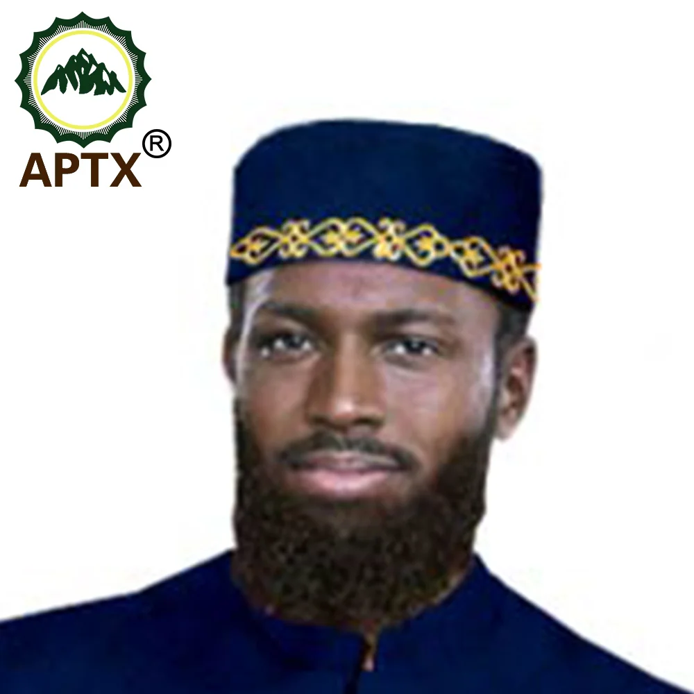 Men Prayer Hats Islamic African Muslim Kippah Arab Caps Men Arabia Cotton Gold Embroidery Wrap Muslim Islam Men Hat Headscarf