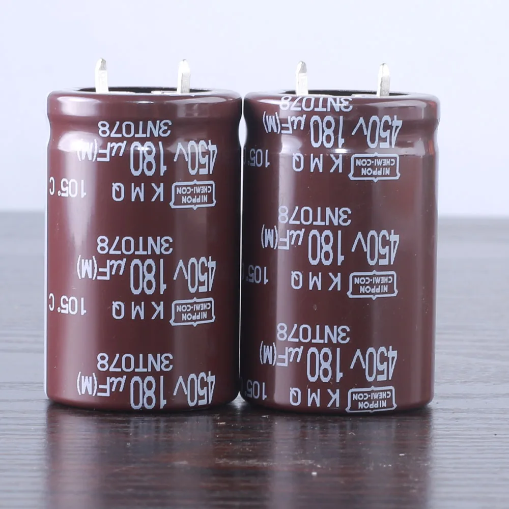 

2pcs NCC Nippon KMQ 180mfd 450v 180uf electrolytic Capacitor 25*40mm 105 degrees