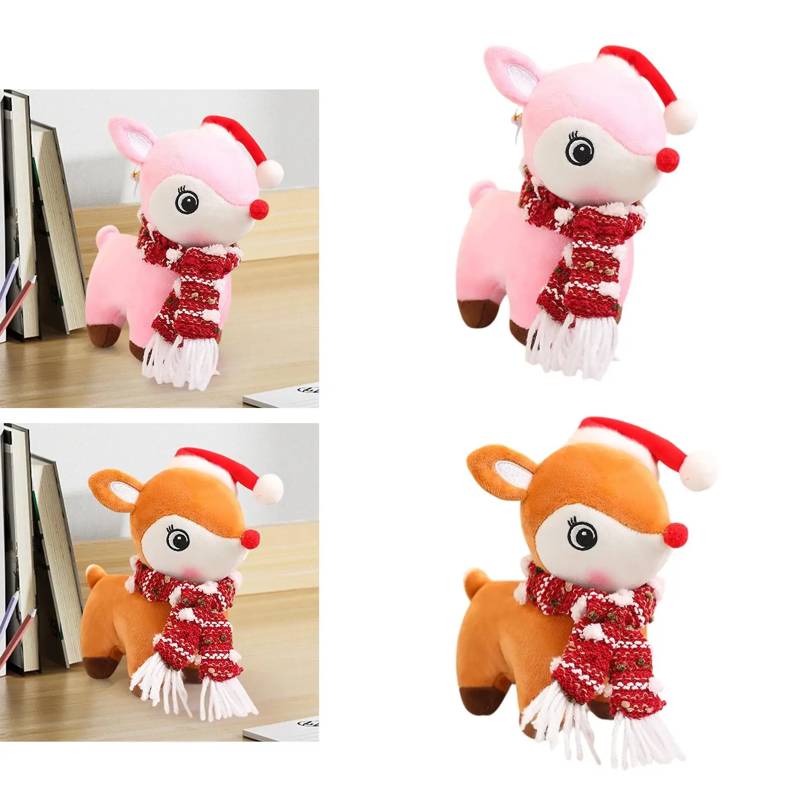Poupée en peluche pour animaux de compagnie de Noël, jouet en peluche de renne pour les fêtes et les vacances