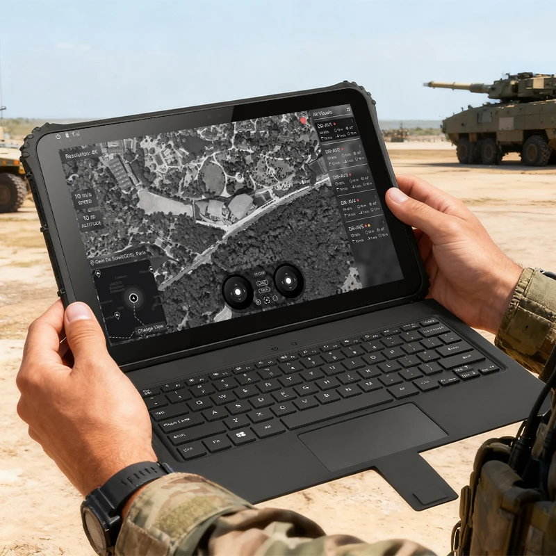 Processor IP65 Dustproof Waterproof 4G Rugged Laptop Windows Tablet Pc 2 In 1 Windows 11 8GB+128GB 12 Inch Rugged Tablet