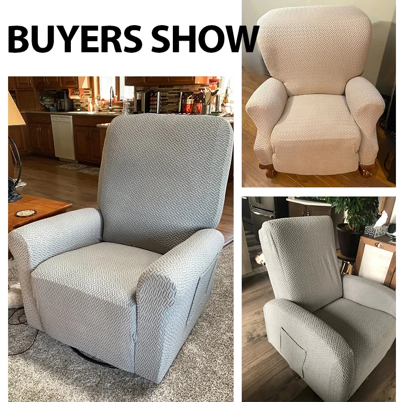 Recliner Chair Cover Washable Rhombic Recliner Sofa Cover For Armchair Slipcover And Relax Elastic Couche Protect Cover