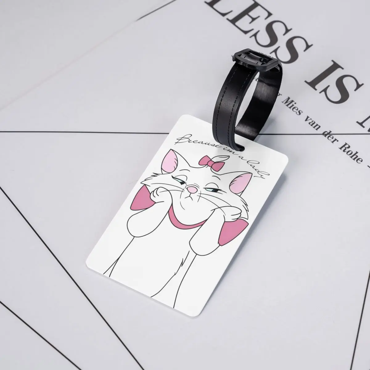 Die Aristocats Marie Cat niedlichen Gepäck anhänger Reise zubehör Inhaber Gepäck anhänger Name ID Adresse Reise etikett Geschenk