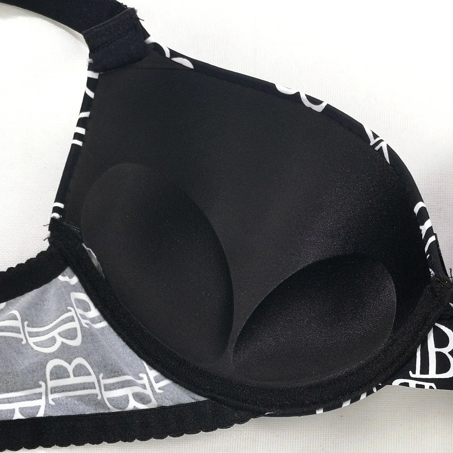 Beauwear Symbolic Pattern Molded Cup Bras For Girls Women\'s Letter Print Rhinestone Push Up Bra-135