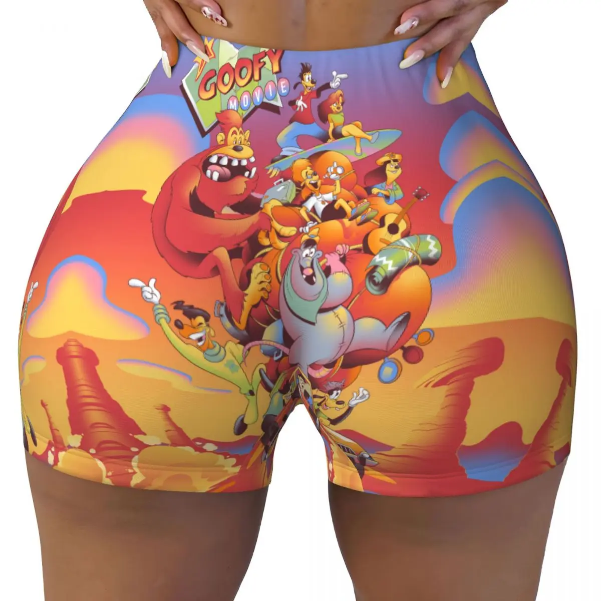 

Custom A GOOFY MOVIE Gym Biker Running Shorts for Women Workout Yoga Shorts