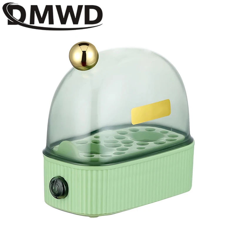 DMWD 120W 220V Electric Egg Boiler Poacher Automatic Power Off Mini Breakfast Machine Egg Cookers 2 Eggs Portable Food Steamer