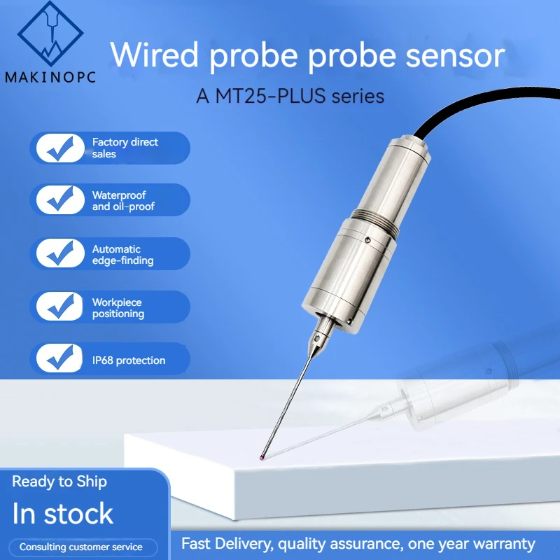 CNC Center Stainless Steel Wired Probe Sensors Compatible with All Major Brands of Machine Tools Real Time Automatic Measuring