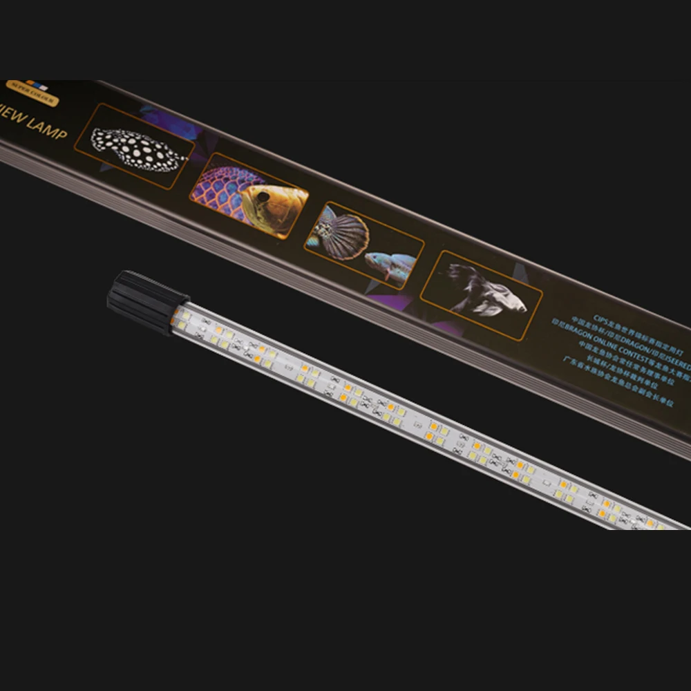 

LED Fish Tank Light 13 To 68 Inch Submersible for Arowana Fish Tank,Aquarium Light,2 Lighting Modes Golden and Blue,6000K/10000K
