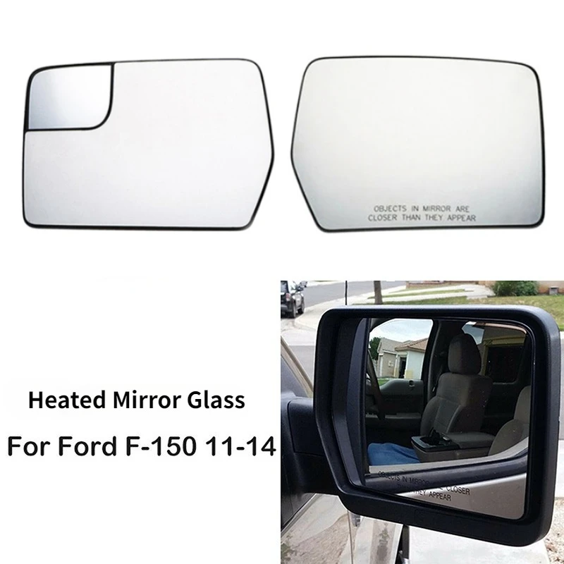 

Car Left Right Side Heated Wing Mirror Glass With Back Plate Rearview Mirror Driver Passenger Side For Ford F-150 2011 2012-2014