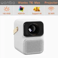 Wanbo T6 Max Projektor 4k 1080p Mini Tragbarer Projektor Android 650Ansi Smart TV 5G Wifi BT 5,0 Heimkino Projektoren