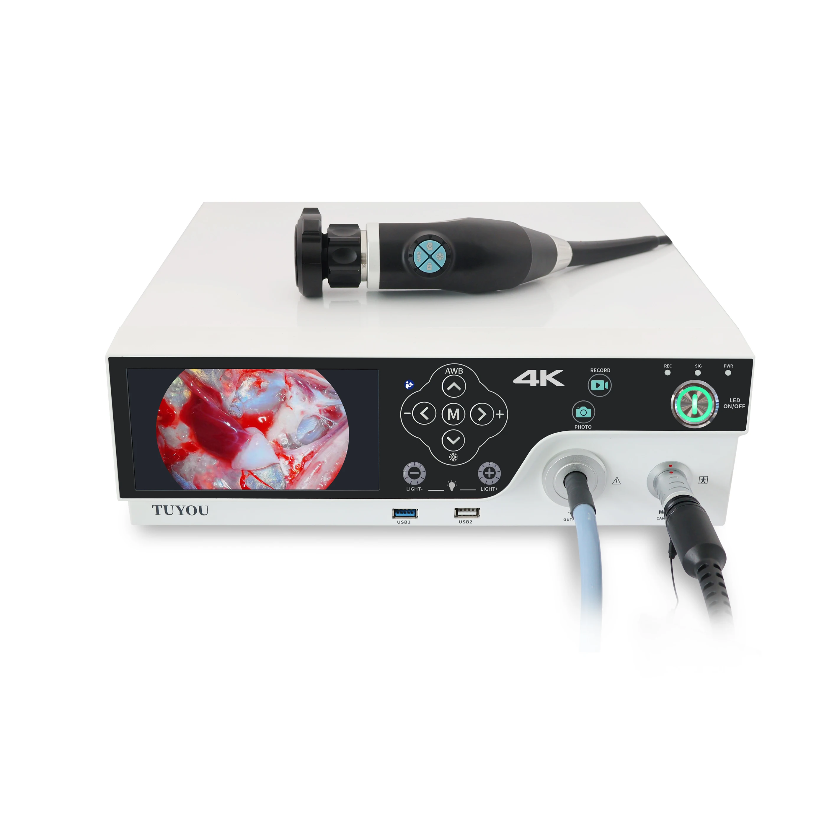 4K Utra HD Medical Endoscope Video Photos Camera System With Light Source for Surgical Cystoscope Laparoscope Laryngoscope