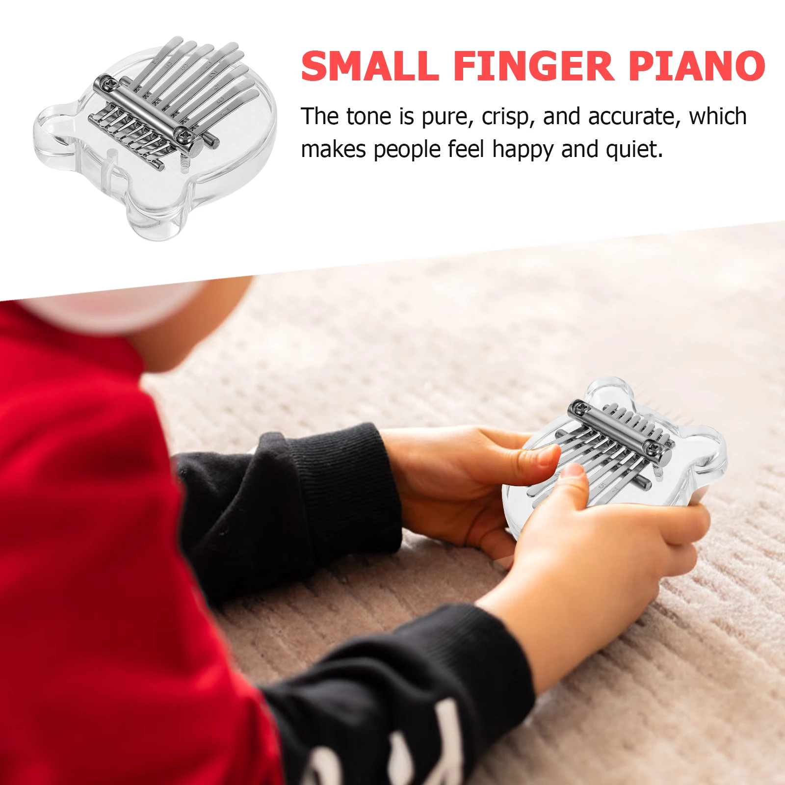 

Mini Thumb Piano Portable Musical Instrument Adorable Finger Piano Kids Toy Gift Stage Prop Lightweight Easy to Carry Beginner