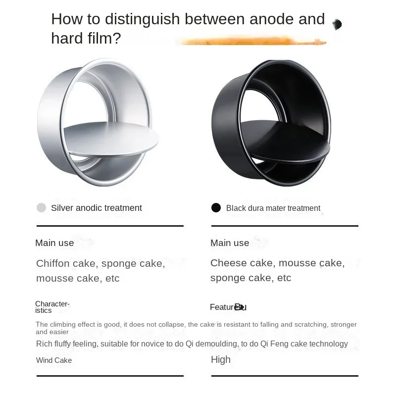 Oven Utensils Small 6 Inch Chiffon Cake Mould Live Bottom Anode Cheese Mousse Home Baking Tools