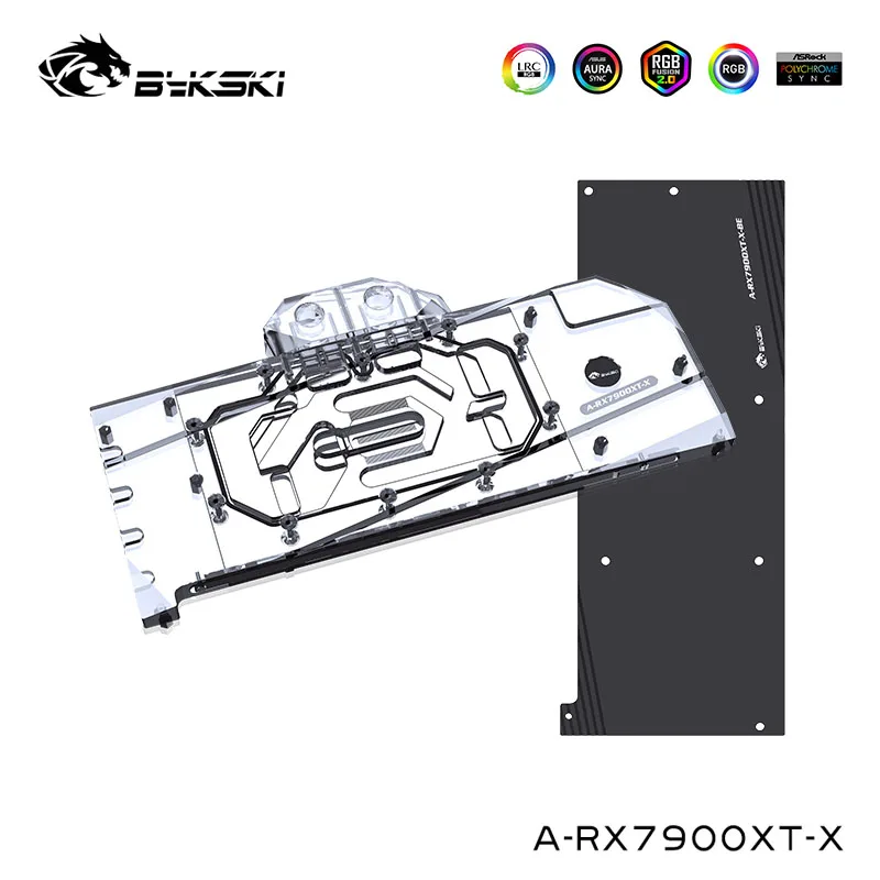 Bykski Water Block Serve For AMD Radeon RX 7900XT Graphics Card Cooler,Full Cover,With Backplate,A-RX7900XT-X