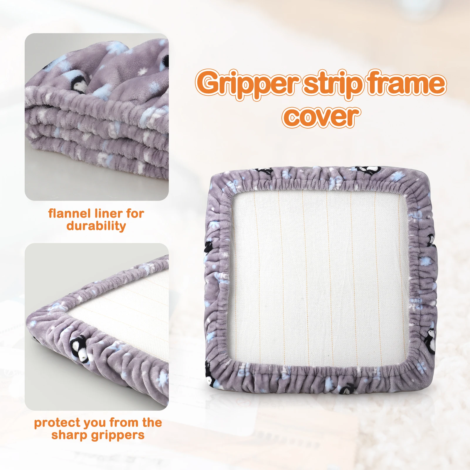 Gripper Strip Frame With Cover For Punch Needle Cross Stitching Hoops And Frames With Needle For Embroidery Sewing 30x30cm