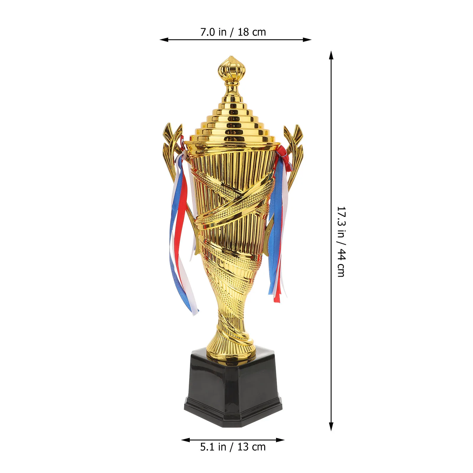 

1pc Golden Award Trophy Plastic Shiny Sturdy Kids Sports Trophy Kindergarten Graduation Gift Competition Universal Gold Reward