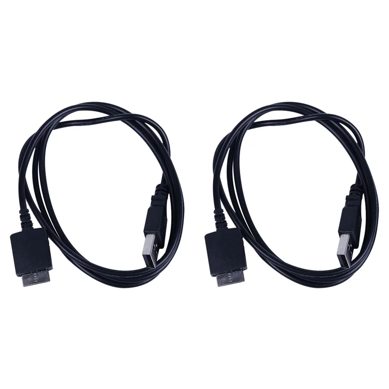 A45U 2X USB Data Charging Cable Cord For Sony Walkman E052 A844 A845 MP3 MP4 Player Black