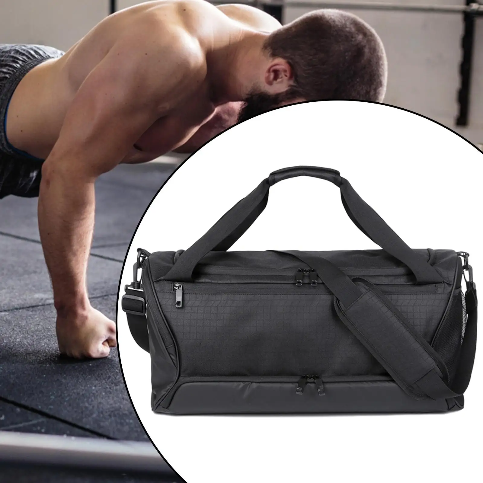 Grande Multipurpose Travel Duffle Bag, Sports Gym Bag, Overnight Crossbody Bag para Weekend Sports, Fitness Outddor