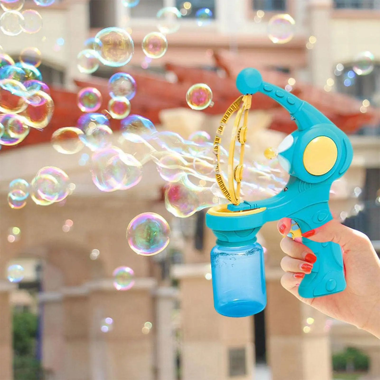 Pistola de bolhas automática para crianças-brinquedo soprador de bolhas elétrico, jogo de jardim ao ar livre, presentes de festa de aniversário de verão, lembranças, brinquedos divertidos de água